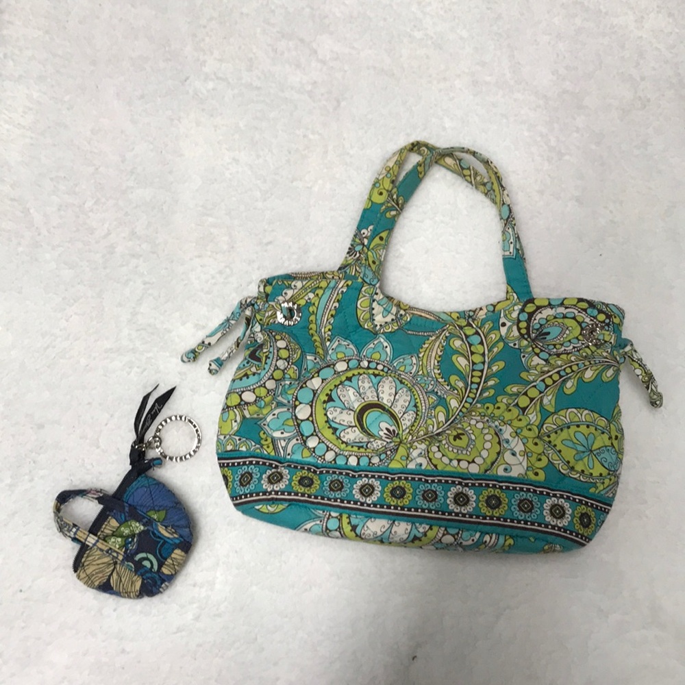 Vera Bradley Handbag && Key Chain